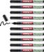 edding 51 EcoLine lakmarker op waterbasis zwart 10 stuks