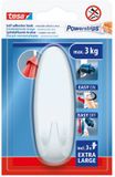 Tesa Grote Ovale Zelfklevende Haak - Wit - 3 kg