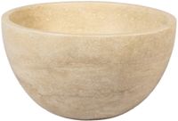 Saniclass Travertine Waskom - 21x21x12cm - rond - natuursteen - Travertine