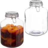 Merkloos Relaxdays Weckpotten - set van 2 - 3 liter - glas