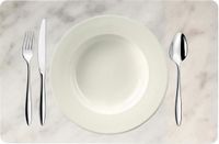 Bellatio design Placemats - 1 stuks - marmer look - grijs - 43 x 28 cm - tafel onderleggers