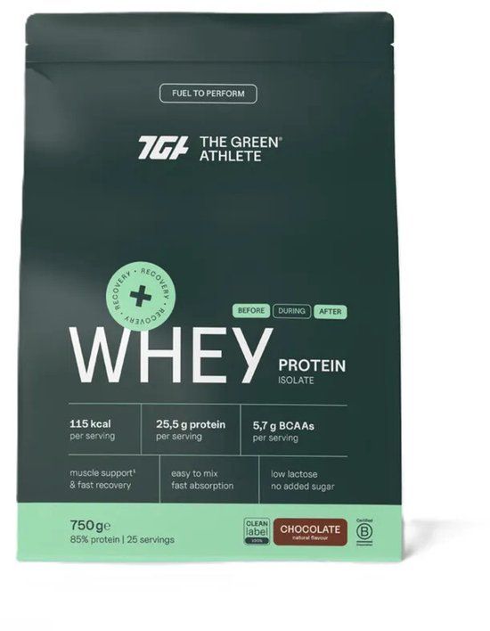 The Green Athlete Whey Protein Isolate Chocolate - 750 gr