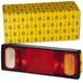 HELLA 2VP 340 450-451 Achterlicht - EasyConn I - Gloeilamp - 24V - Opbouw/Geschroefd - Lenskleur: meerdere kleuren - Kabel: 500mm - Stekker: Platte stekker - links - Aantal: 1