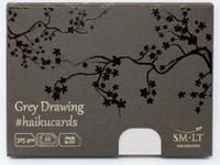 SMLT C-22(325) Haikucards 147x106 mm grijze kartonnen kaarten in doos, 325 gsm, 22 kaarten
