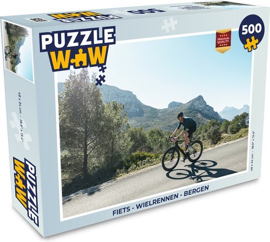 MuchoWow Puzzel Fiets - Wielrennen - Bergen - Legpuzzel - Puzzel 500 stukjes