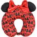 Disney Minnie Mouse Reisnekkussen met 3D-oren en strik voor vliegtuig, auto en kantoor, comfortabel en ademend, rood/zwart