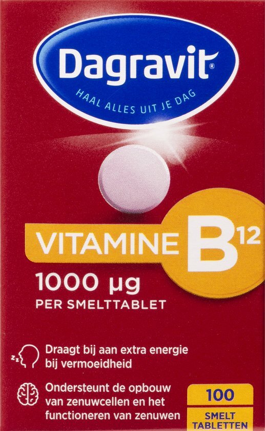 Dagravit Vitamine B12 1000mcg Smelttabletten 100st