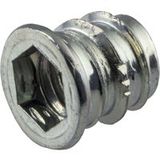Häfele Manchon à visser FAST en acier avec rebord de recouvrement et six pans creux, M 8 x 13 mm