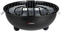 Alpina Elektrische BBQ 1250W - Tafel Barbecue zonder Rook - Barbecuegrill met Grillrooster Ø30cm - Geschikt voor Binnen Gebruik - Zwart
