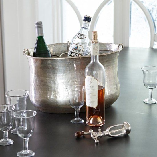 LOBERON Champagnekoeler Montgomery antiekzilverkleurig