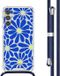 iMoshion Hoesje Samsung Galaxy A14 (5G/4G) - Cobalt Blue Flowers Connect - Met Koord