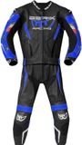 Berik Finthal Tweedelig Leren Motorfietspak - Zwart/wit/blauw - Maat 48