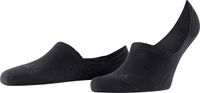 FALKE Step High Cut onzichtbaar effen katoen footies heren zwart - maat 43-46