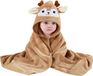 Cape de bain - Cerf - Coton - 80x80 cm - Avec capuche