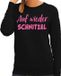 Bellatio Decorations Apres ski sweater dames - Auf wieder Schnitzel - zwart - glitter roze - wintersport XL