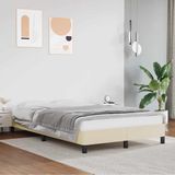 vidaXL Bedframe Kunstleer Crème 120x190 cm