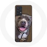 Maniacase Hoesje voor Samsung Galaxy A13 4G / A13 4G Lite Hond Pitbull Grijs Wit
