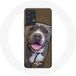 Maniacase Hoesje voor Samsung Galaxy A13 4G / A13 4G Lite Hond Pitbull Grijs Wit