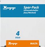 Kopp Malta universele schakelaar Single 4 Stuk Arctisch wit