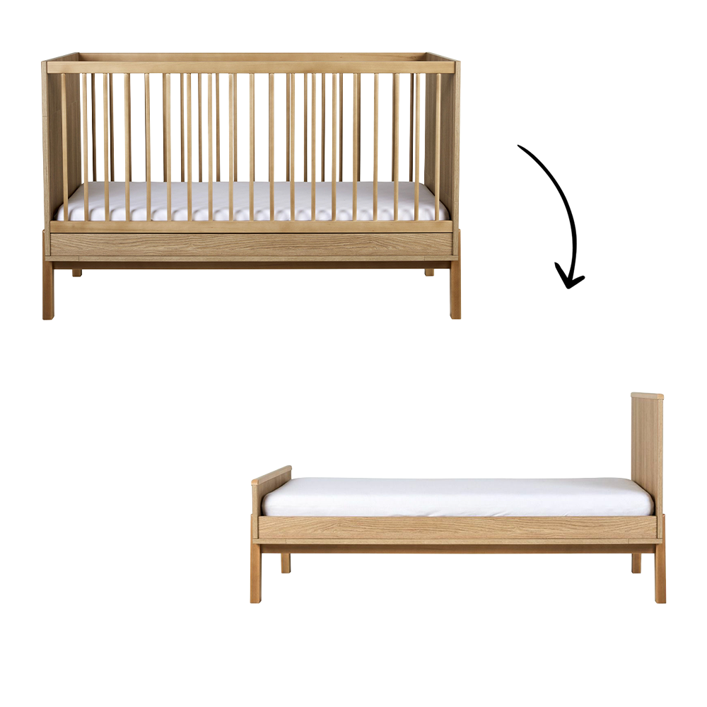 Quax Meegroei Ledikant Ashi Honey Ash 70x140