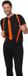 Partychimp Carnaval verkleedset bretels en stropdas - oranje - volwassenen/unisex