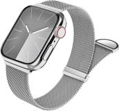 Selected by GSMpunt.nl SBG Milanees Bandje Geschikt voor Apple Watch 1/2/3/4/5/6/7/8/9/10/11/SE/Ultra - 49/46/45/44/42MM - Roestvrij Stalen Horlogebandje Magnetisch - Zilver