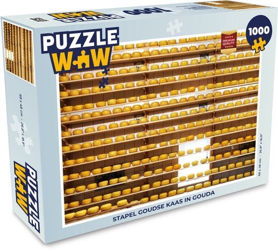 MuchoWow Puzzel Kaas - Gouda - Plank - Legpuzzel - Puzzel 1000 stukjes volwassenen