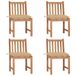 VidaXL Tuinstoelen 4 stuks met kussens massief teakhout Beige