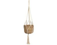 Natural Living Hangende macramé met plantenhanger van zeegras H120CM
