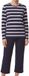 Ammann Dames pyjama Mix & Match Lange mouw Gestreept 100% Katoen Nachtblauw XXL