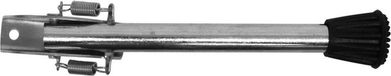 Merkloos / Sans marque Deurvastzetter - 3x - verzinkt staal - 20 cm - met veer en rubberstop - deurstoppers / deurbuffers