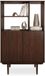 IDIMEX Highboard SIMONA en bois massif avec étagère ouverte – finition noyer