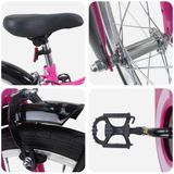 vidaXL Kinderfiets 18 Inch Roze en Zwart
