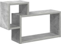 vidaXL Wandplank Muurmontage Betongrijs 55 x 15 x 35 cm Bewerkt hout