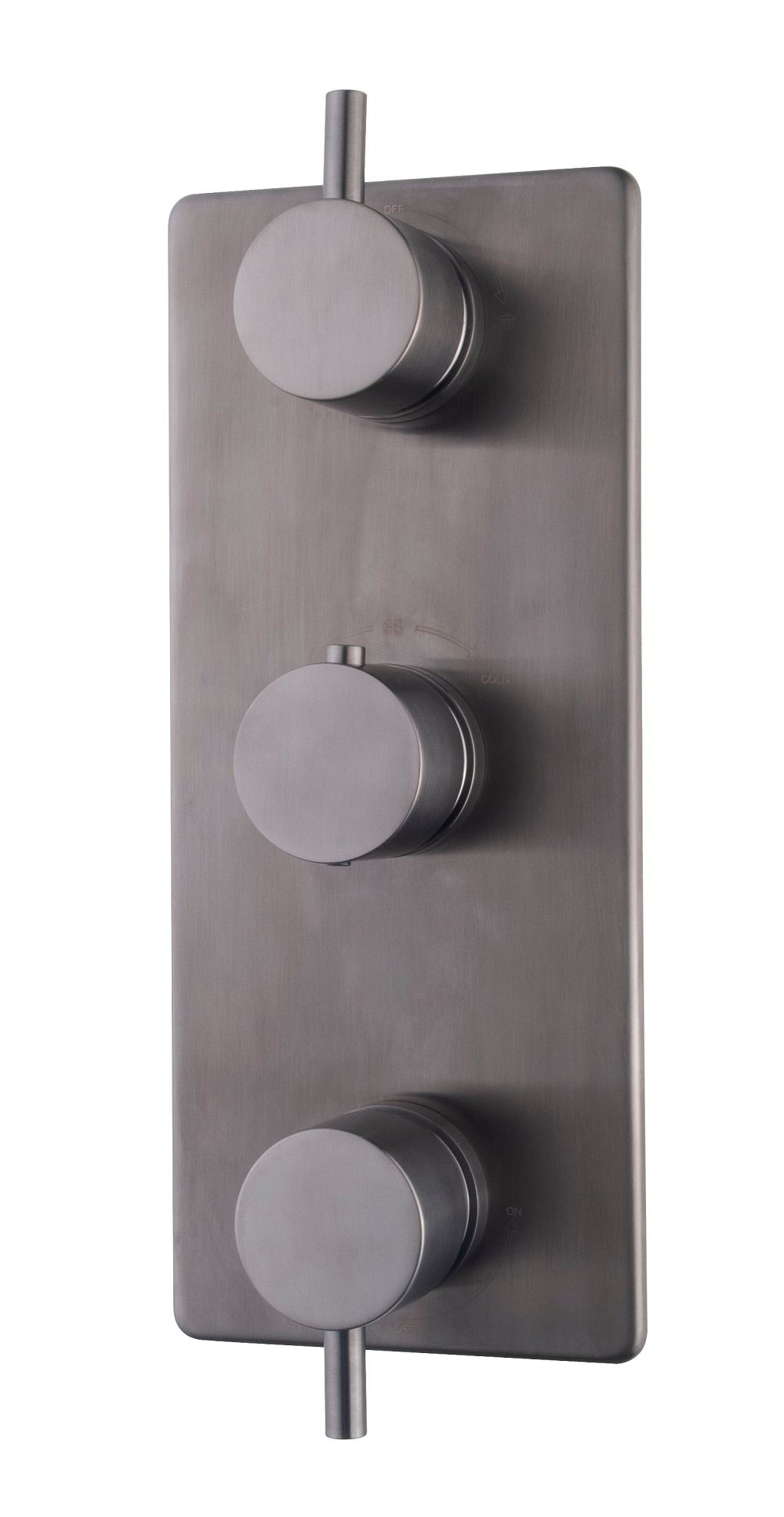 Wiesbaden Caral Thermostatisch Afbouwdeel 3 Weg Gunmetal 29.7511