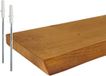 Relaxdays Wandplank zwevend - 60 cm - boomstam - hout - bruin