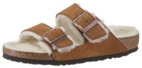 Birkenstock Arizona Shearling Dames Slippers Bruin Suède Maat 41