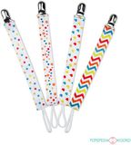 Fopspeenkoord.nl SET 4 stuks speenkoord Shiny Happy Colors