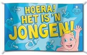 Paper Dreams XXL Gevelvlag - Hoera een jongen