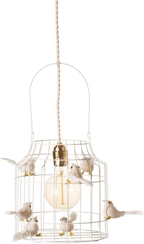 Dutch Dilight hanglamp kinderkamer wit met vogeltjes nÃ©t echt