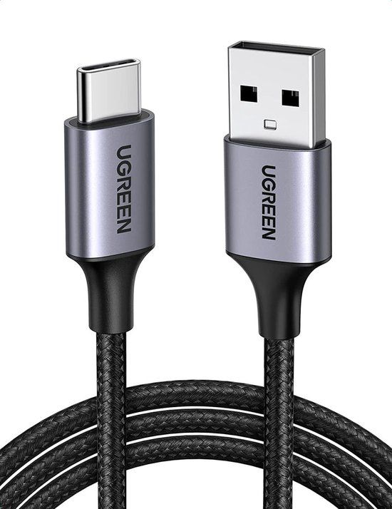 Ugreen USB-A naar USB-C Kabel - 2m - Zwart
