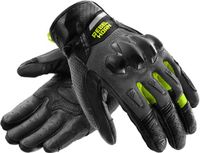 Rebelhorn Defender Motorhandschoenen - Zwart/grijs/geel - Maat S