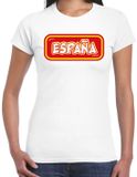 Bellatio Decorations Verkleed T-shirt voor dames - Spanje - wit - supporter - themafeest XL