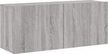 vidaXL Tv-meubel wandgemonteerd 100x30x41 cm grijs sonoma eikenkleurig