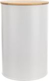 Orion Contenant alimentaire Métal Blanc avec couvercle en bambou WHITELINE 800 ml