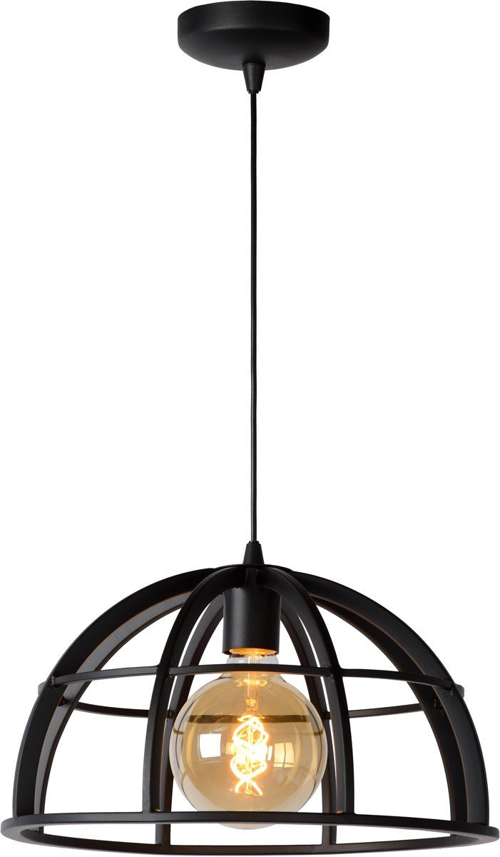 Lucide DIKRA Hanglamp - Zwart - Metaal - Ø40 cm