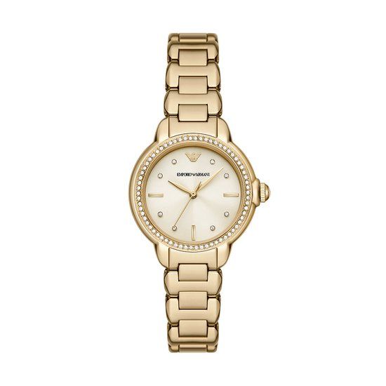 Emporio Armani AR11609 Dames Horloge - Goudkleurig - Staal - 32mm - 5 ATM