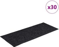 vidaXL Trapmatten zelfklevend 30 stuks 60x25 cm donkergrijs rechthoekig