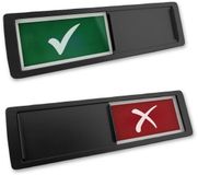 CombiCraft schuifbordje met "Vink-Kruisje" in zwart 178 x 50 mm - set van 5