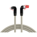 Draka Patchkabel RJ45 Patchkabel Cat.6A S/FTP LSZH, UC900 TM21 2x90° grau 2m - 1 VPE = 5 Stück